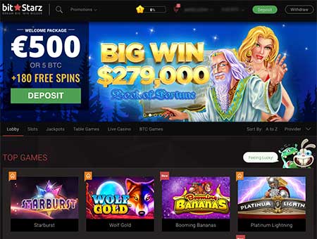 Ieskats BitStarz kazino vestibilā un dažās Bitcoin Slot spēlēs. BitStarz ir lieliska iespēja, domājot par New Bitcoin Casinos 2018.