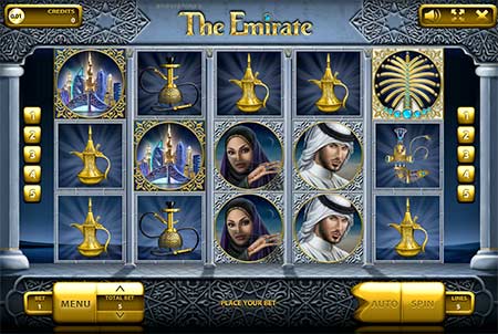 카지노 게임 제공 업체 Endorphina의 Emirate 슬롯 게임.